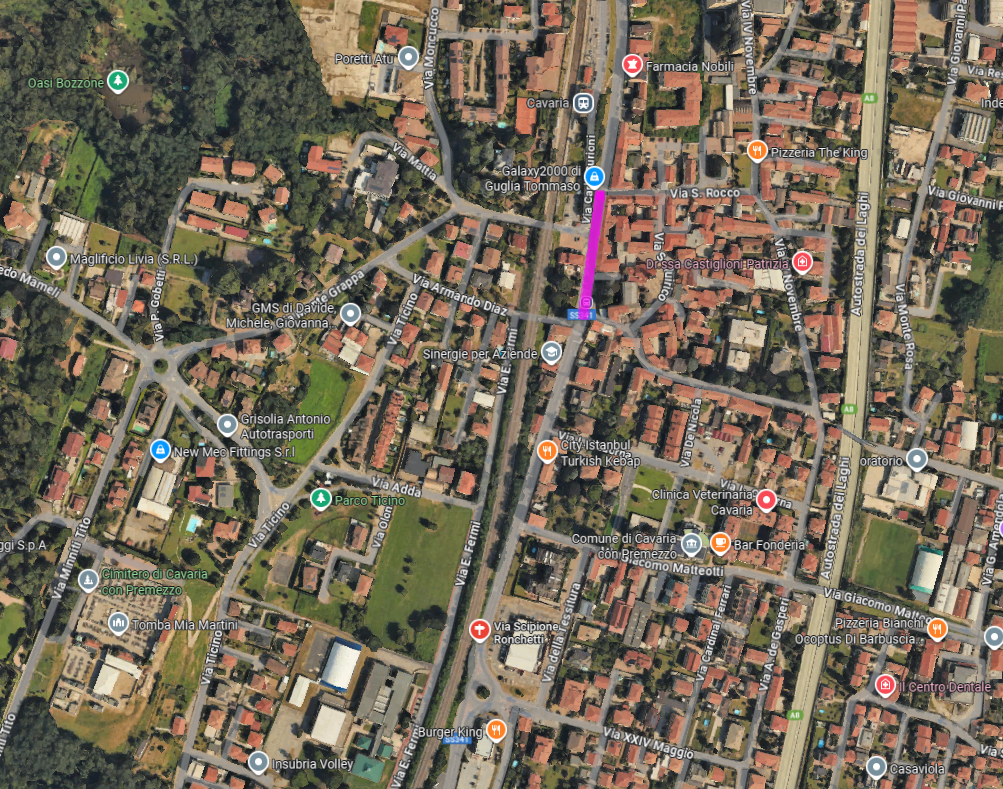 Mappa dei lavori a Cavaria