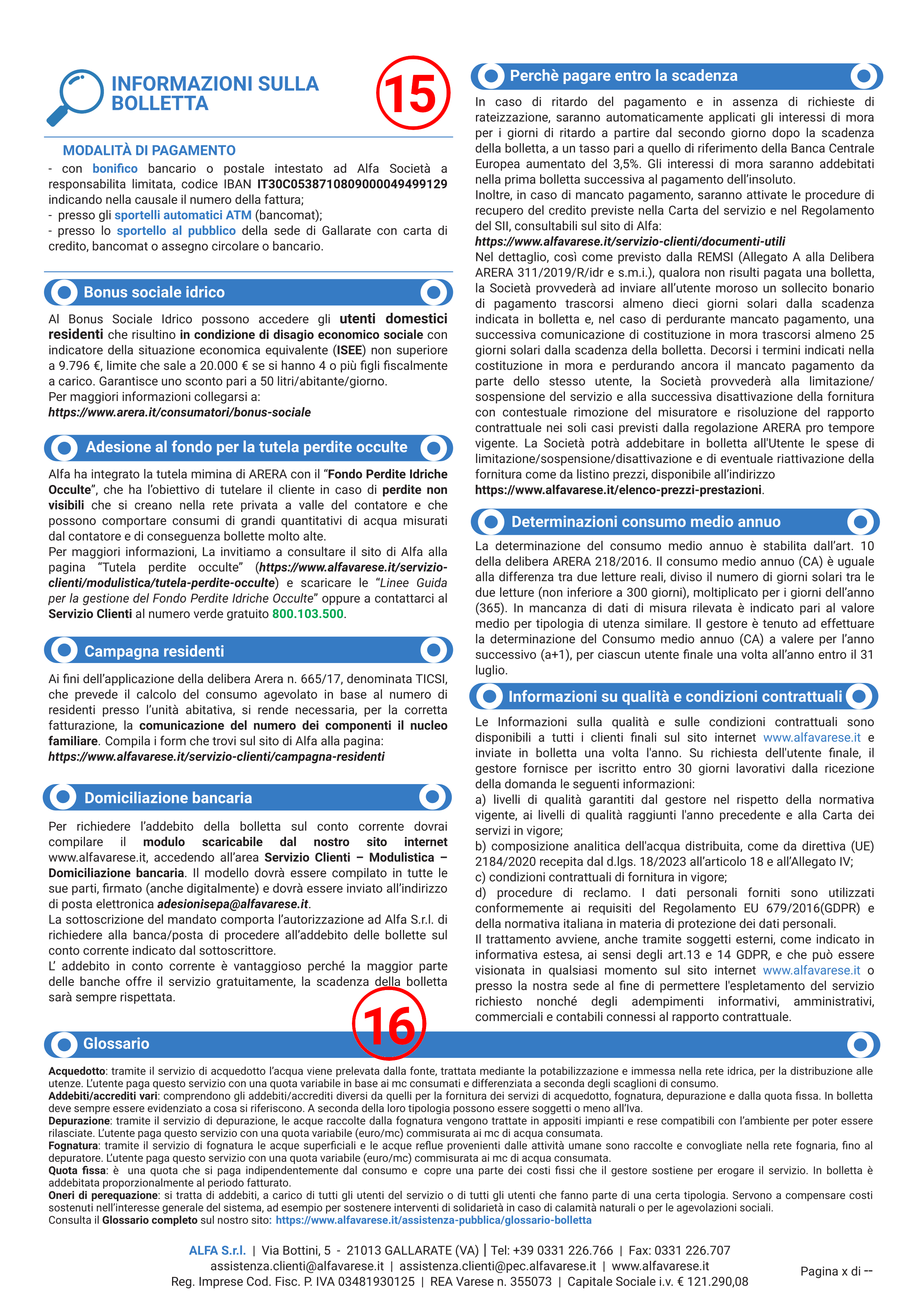 Pagina 45 della bolletta