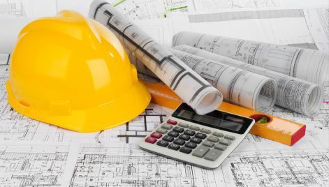 Caschetto e disegni tecnici